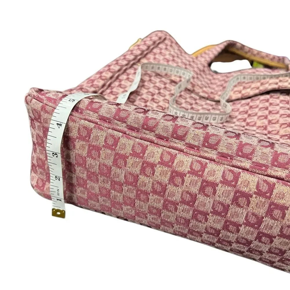 Liz Claiborne Randa luggage carry-on bag tote purple tan